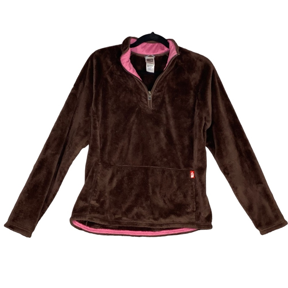 The North Face Osito 1/4 Zip Pullover Jacket Brown Fleece Woman’s Size Large
